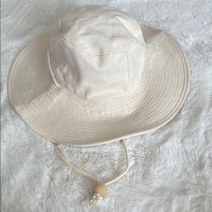 Cream Wide Brim Sun Hat